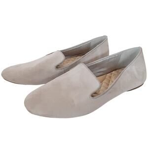 Birdies The Starling Flat Genuine Suede Latte Gray Dress Shoes Loafers 10.5